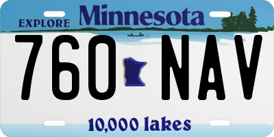 MN license plate 760NAV