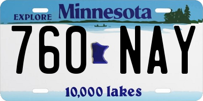 MN license plate 760NAY