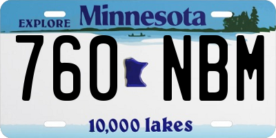 MN license plate 760NBM