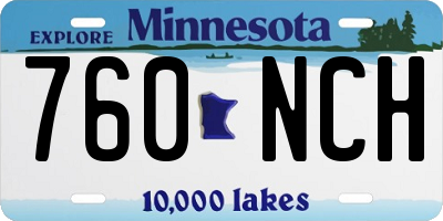 MN license plate 760NCH