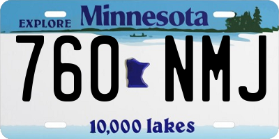 MN license plate 760NMJ