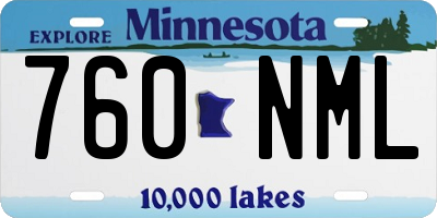 MN license plate 760NML