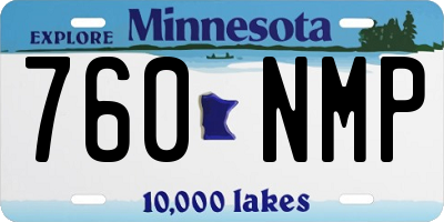 MN license plate 760NMP