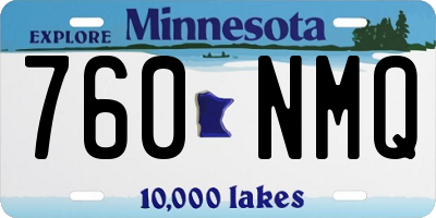 MN license plate 760NMQ