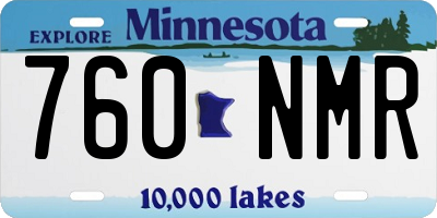MN license plate 760NMR