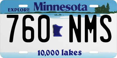 MN license plate 760NMS