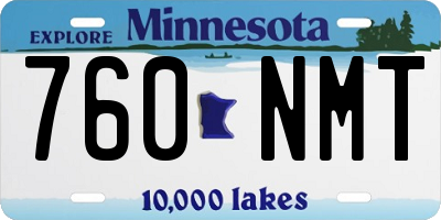 MN license plate 760NMT