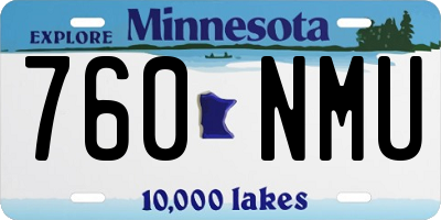 MN license plate 760NMU