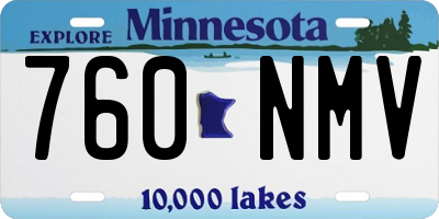 MN license plate 760NMV