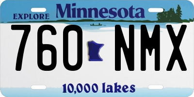 MN license plate 760NMX