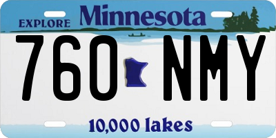 MN license plate 760NMY