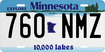 MN license plate 760NMZ