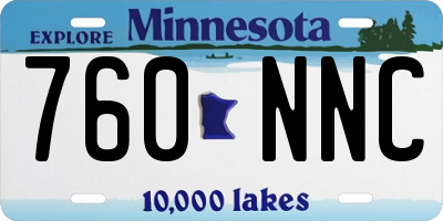 MN license plate 760NNC