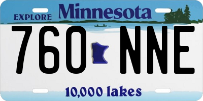 MN license plate 760NNE