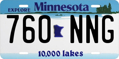 MN license plate 760NNG