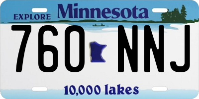 MN license plate 760NNJ