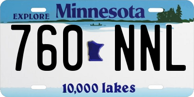 MN license plate 760NNL