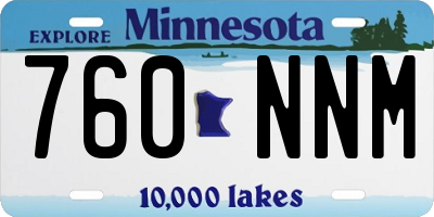 MN license plate 760NNM