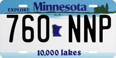 MN license plate 760NNP