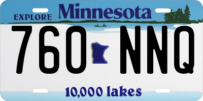 MN license plate 760NNQ