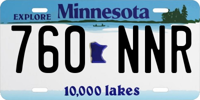 MN license plate 760NNR