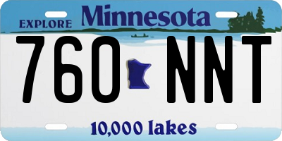 MN license plate 760NNT