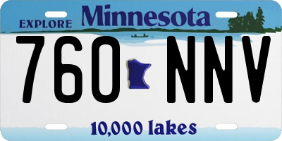 MN license plate 760NNV