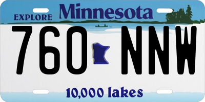 MN license plate 760NNW