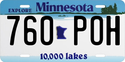 MN license plate 760POH