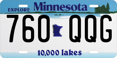 MN license plate 760QQG