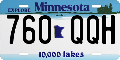 MN license plate 760QQH