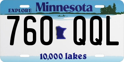 MN license plate 760QQL
