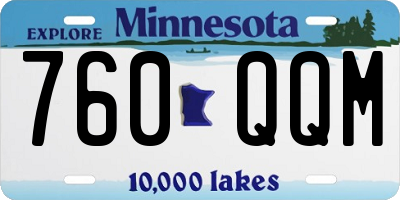 MN license plate 760QQM