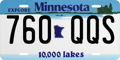 MN license plate 760QQS