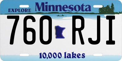 MN license plate 760RJI