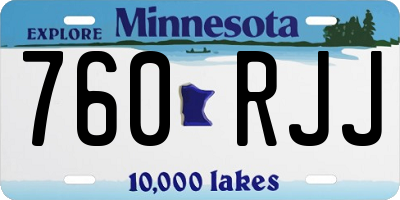 MN license plate 760RJJ