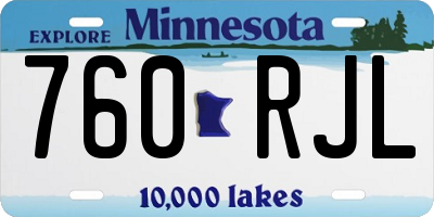 MN license plate 760RJL