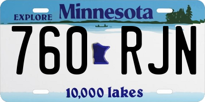 MN license plate 760RJN