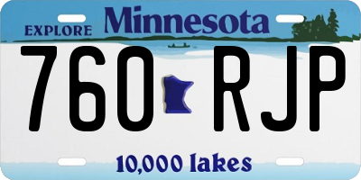 MN license plate 760RJP