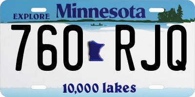MN license plate 760RJQ