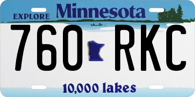 MN license plate 760RKC