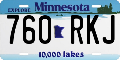 MN license plate 760RKJ