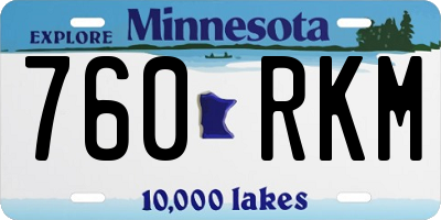 MN license plate 760RKM