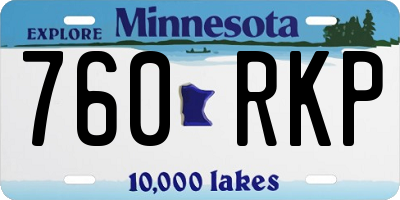 MN license plate 760RKP