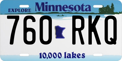MN license plate 760RKQ