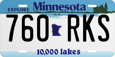 MN license plate 760RKS