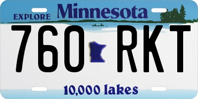 MN license plate 760RKT