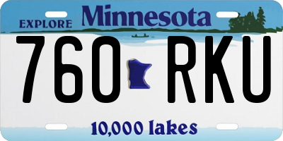 MN license plate 760RKU