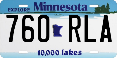 MN license plate 760RLA