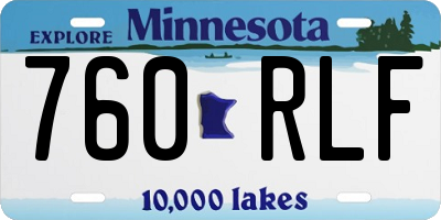 MN license plate 760RLF